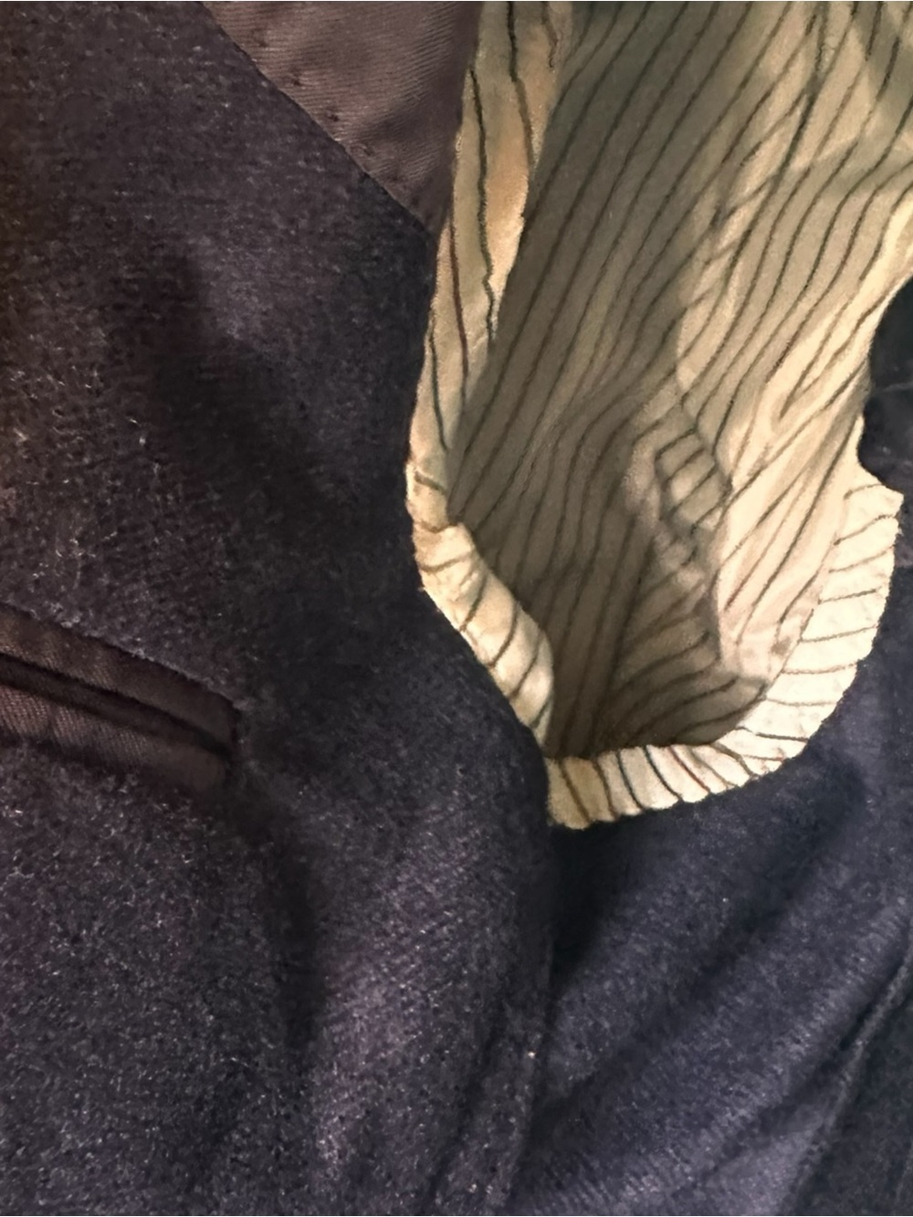 Samuelsohn Sport Coat Mens 44R Blue Super 100s Wool 2 Button Notch Lapel - Picture 8 of 12
